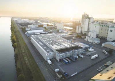 PV-Anlage von Klumpp + Müller im Rheinhafen von Kehl